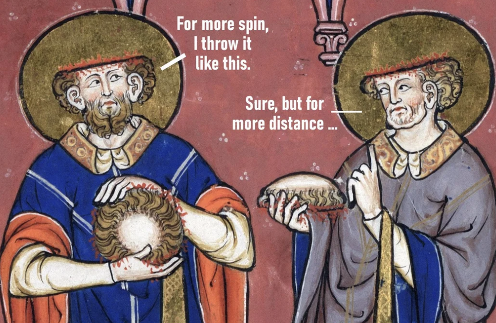 shocked medieval painting - For more spin, I throw it this. Sure, but for more distance...